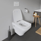 DU WC-Sitz DuraStyle mit SoftClose Scharniere edelstahl, weiß