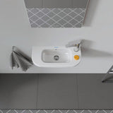 Duravit D-Code Handwaschbecken, weiß, Rechteckig, 1 Waschplatz, mit Überlauf, 500 mm, hängend