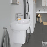 DU Handwaschbecken D-Code 450 mm mit ÜL, mit HLB, 1 HL, weiß