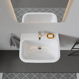 Duravit D-Code Waschtisch, weiß, Keramik, hängend, 1 Waschplatz, mit Überlauf