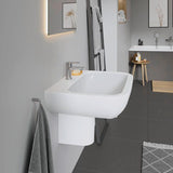 Duravit D-Code Waschtisch, weiß, Keramik, hängend, 1 Waschplatz, mit Überlauf