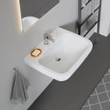 Duravit D-Code Waschtisch, weiß, Keramik, hängend, 1 Waschplatz, mit Überlauf