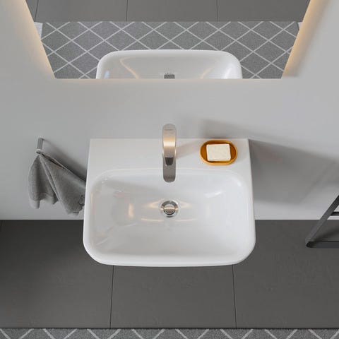 Duravit DuraStyle Waschtisch, weiß, rechteckig, 1 Waschplatz, hängende Montage, mit Überlauf
