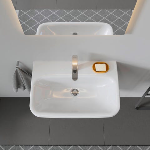Duravit DuraStyle Waschtisch, weiß, rechteckig, 1 Waschplatz, hängende Montage, mit Überlauf