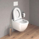 Duravit Starck 3 WC-Set wandhängend, weiß Hochglanz, Tiefspüler, mit WC-Sitz und Absenkautomatik