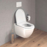 Duravit Starck 3 WC-Set wandhängend, weiß Hochglanz, Tiefspüler, mit WC-Sitz und Absenkautomatik