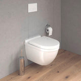 Duravit Starck 3 WC-Set wandhängend, weiß Hochglanz, Tiefspüler, mit WC-Sitz und Absenkautomatik