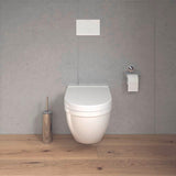 Duravit Starck 3 WC-Set wandhängend, weiß Hochglanz, Tiefspüler, mit WC-Sitz und Absenkautomatik
