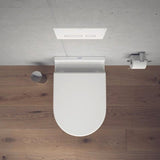 Duravit Starck 3 WC-Set wandhängend, weiß Hochglanz, Tiefspüler, mit WC-Sitz und Absenkautomatik