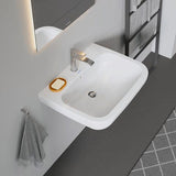 Duravit D-Code Waschtisch, weiß, Keramik, hängend, 1 Waschplatz, mit Überlauf