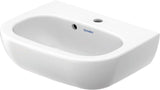 DU Handwaschbecken D-Code 450 mm mit ÜL, mit HLB, 1 HL, weiß