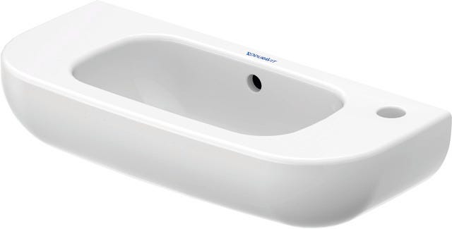 Duravit D-Code Handwaschbecken, weiß, Rechteckig, 1 Waschplatz, mit Überlauf, 500 mm, hängend