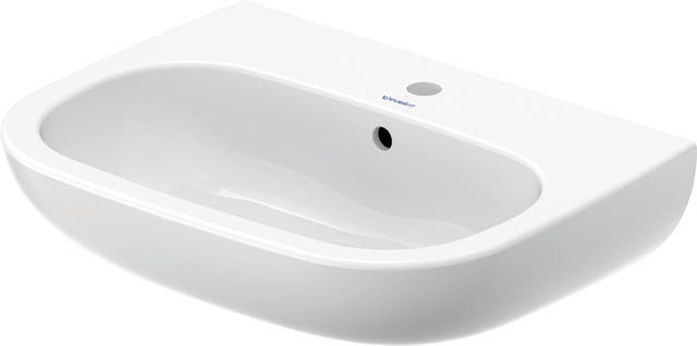 Duravit D-Code Waschtisch, weiß, Keramik, hängend, 1 Waschplatz, mit Überlauf