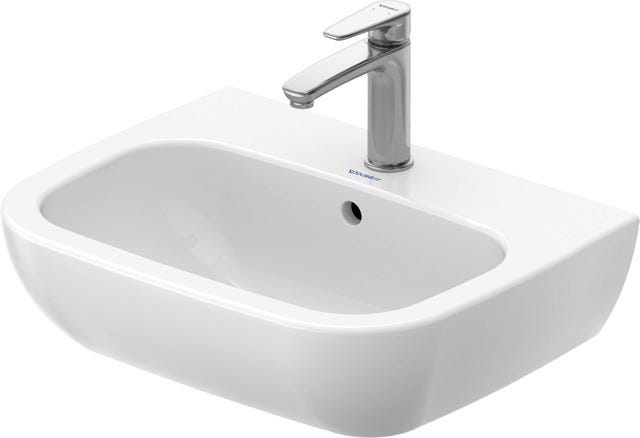 Duravit D-Code Waschtisch, weiß, Keramik, hängend, 1 Waschplatz, mit Überlauf
