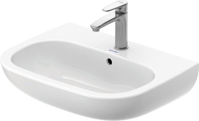 Duravit D-Code Waschtisch, weiß, Keramik, hängend, 1 Waschplatz, mit Überlauf