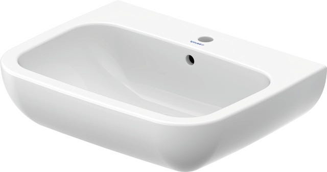 Duravit D-Code Waschtisch, weiß, Keramik, hängend, 1 Waschplatz, mit Überlauf