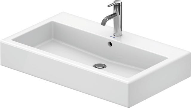 DU Waschtisch Vero mit Überlauf und Hahnlochblende, weiß