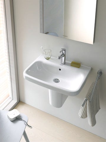 Duravit DuraStyle Waschtisch, weiß, rechteckig, 1 Waschplatz, hängende Montage, mit Überlauf