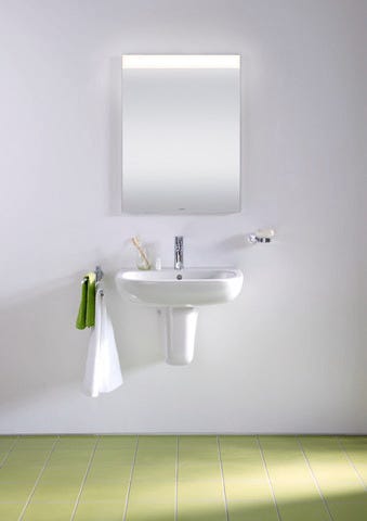 Duravit D-Code Waschtisch, weiß, Keramik, hängend, 1 Waschplatz, mit Überlauf