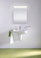 Duravit D-Code Waschtisch, weiß, Keramik, hängend, 1 Waschplatz, mit Überlauf