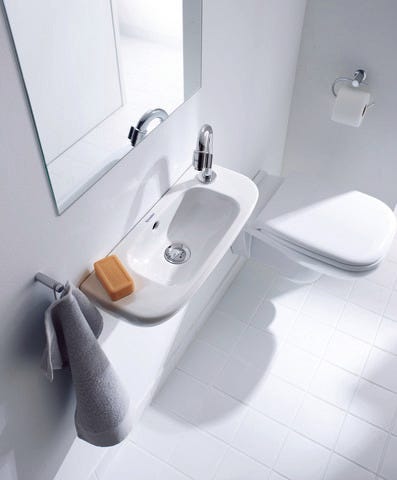 Duravit D-Code Handwaschbecken, weiß, Rechteckig, 1 Waschplatz, mit Überlauf, 500 mm, hängend