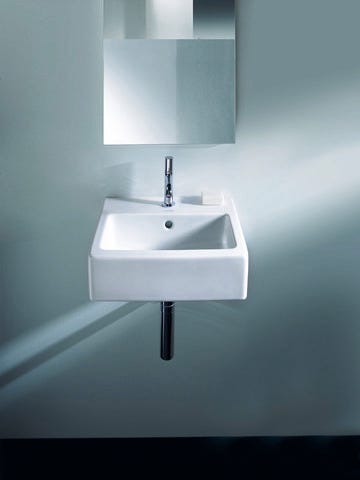 DU Waschtisch Vero mit Überlauf und Hahnlochblende, weiß