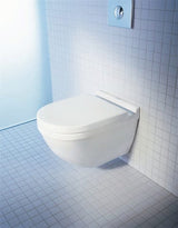 Duravit Starck 3 WC-Set wandhängend, weiß Hochglanz, Tiefspüler, mit WC-Sitz und Absenkautomatik
