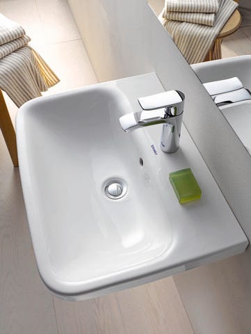 Duravit DuraStyle Waschtisch, weiß, rechteckig, 1 Waschplatz, hängende Montage, mit Überlauf