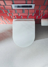 Duravit ME by Starck WC-Set wandhängend weiß Hochglanz, Tiefspüler, rimless, Abgang waagerecht, mit WC-Sitz und Absenkautomatik
