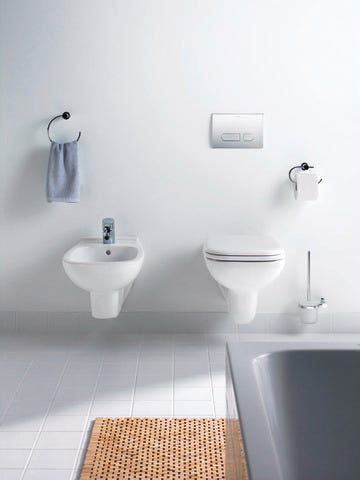 DU Wand-Bidet D-Code 545 mm mit ÜL, mit HLB, 1 HL, weiß