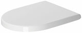 Duravit Starck 3 WC-Sitz, D-förmig, weiß glänzend, Duroplast, Edelstahl-Scharnier