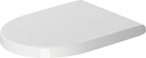 Duravit Starck 3 WC-Sitz, D-förmig, weiß glänzend, Duroplast, Edelstahl-Scharnier