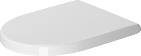 Duravit Starck 3 WC-Sitz, D-förmig, weiß glänzend, Duroplast, Edelstahl-Scharnier