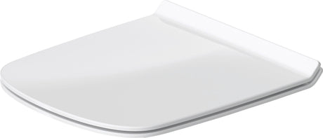 Duravit WC-Sitz No.1/DuraStyle, Form D-shaped, Material Sitz/Deckel Duroplast, Farbe weiß, Scharniere Edelstahl, glänzend, mit Deckel, Montage von oben