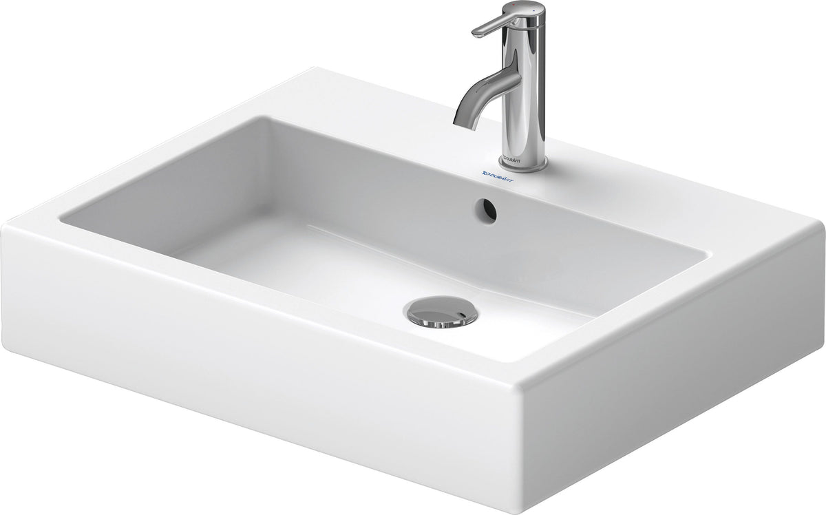 DU Waschtisch Vero mit Überlauf und Hahnlochblende, weiß