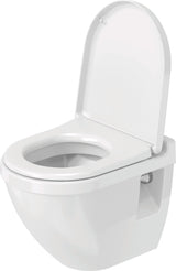 Duravit Starck 3 WC-Sitz, D-förmig, weiß glänzend, Duroplast, Edelstahl-Scharnier