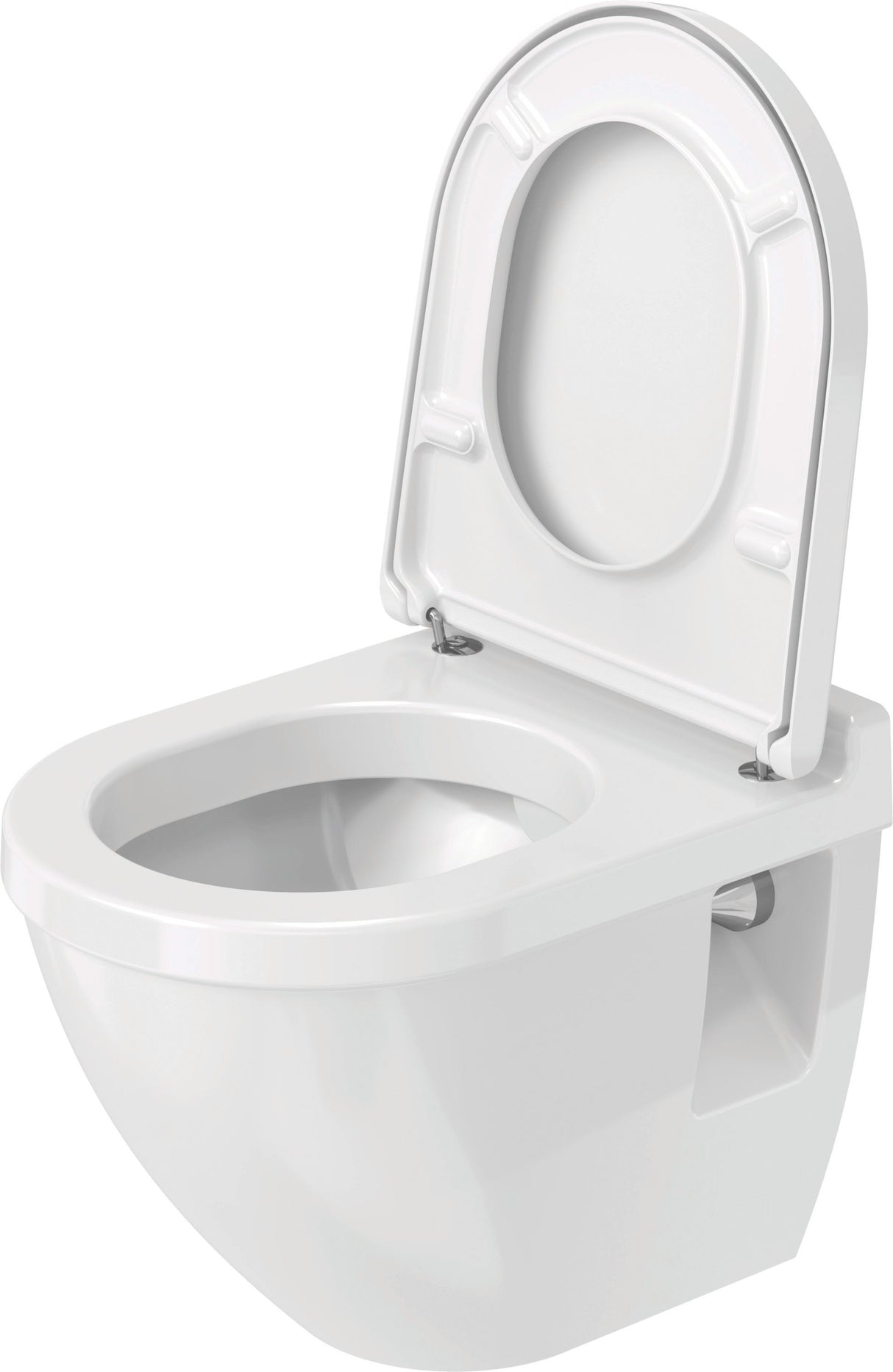 Duravit Starck 3 WC-Sitz, D-förmig, weiß glänzend, Duroplast, Edelstahl-Scharnier