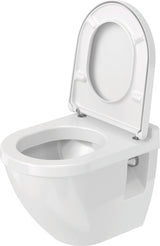 Duravit Starck 3 WC-Sitz, D-förmig, weiß glänzend, Duroplast, Edelstahl-Scharnier