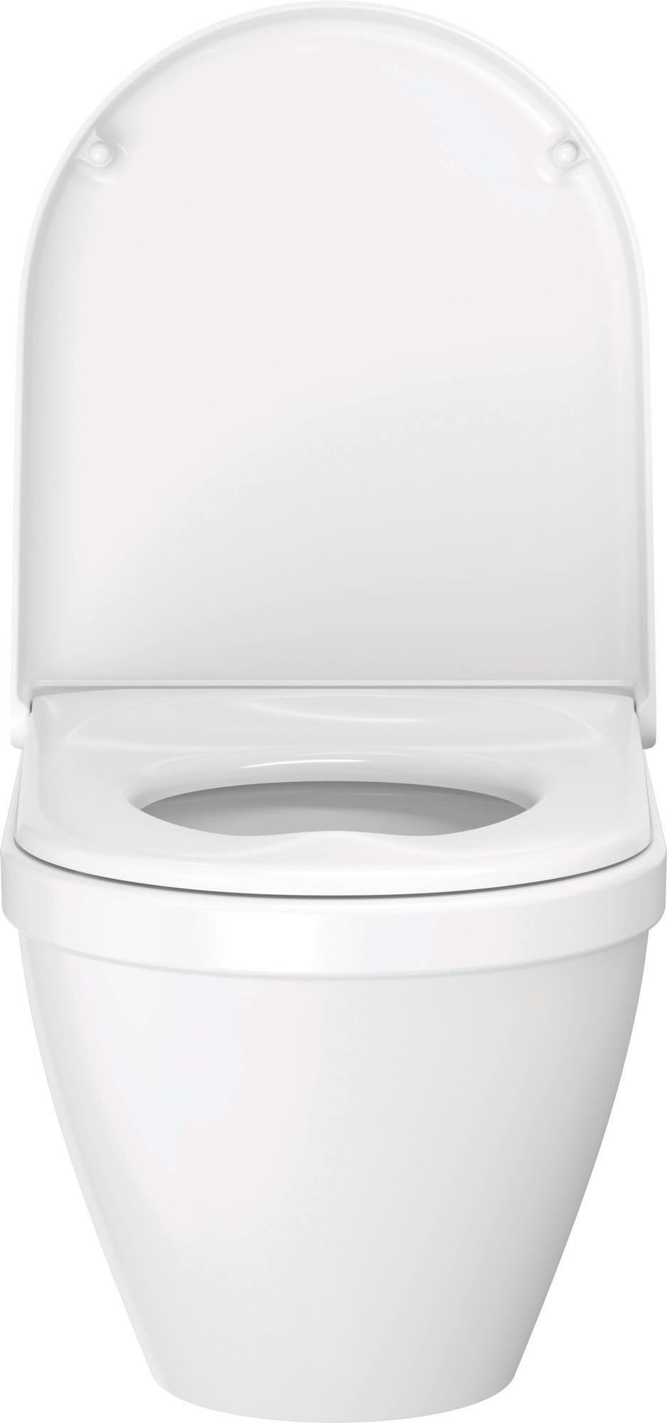 Duravit Starck 3 WC-Set wandhängend, weiß Hochglanz, Tiefspüler, mit WC-Sitz und Absenkautomatik