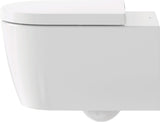 Duravit ME by Starck WC-Set wandhängend weiß Hochglanz, Tiefspüler, rimless, Abgang waagerecht, mit WC-Sitz und Absenkautomatik