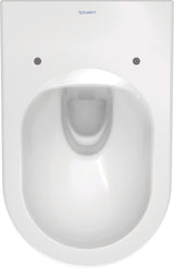 Duravit ME by Starck WC-Set wandhängend weiß Hochglanz, Tiefspüler, rimless, Abgang waagerecht, mit WC-Sitz und Absenkautomatik