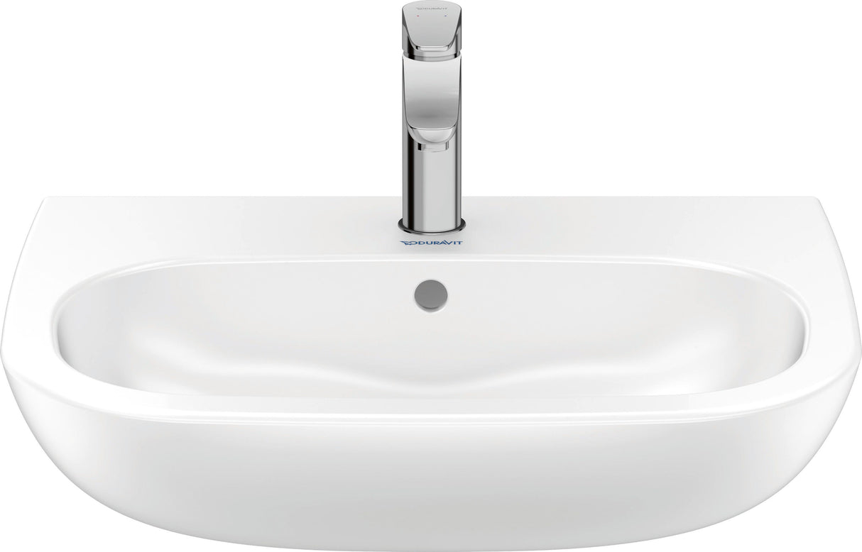 Duravit D-Code Waschtisch, weiß, Keramik, hängend, 1 Waschplatz, mit Überlauf