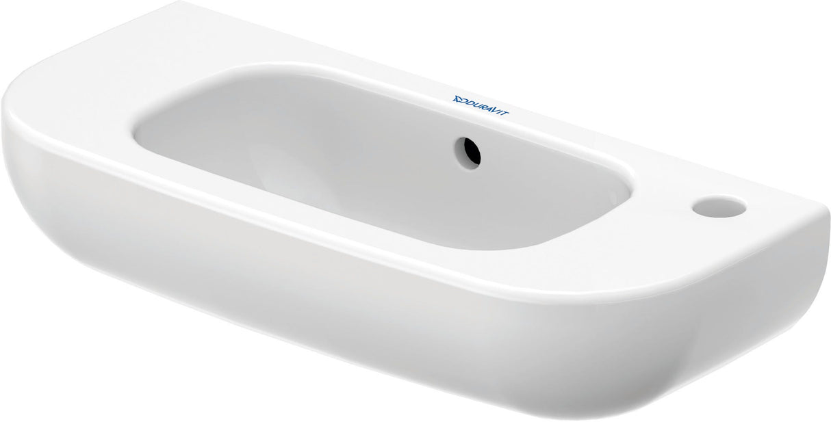 Duravit D-Code Handwaschbecken, weiß, Rechteckig, 1 Waschplatz, mit Überlauf, 500 mm, hängend