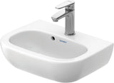 DU Handwaschbecken D-Code 450 mm mit ÜL, mit HLB, 1 HL, weiß