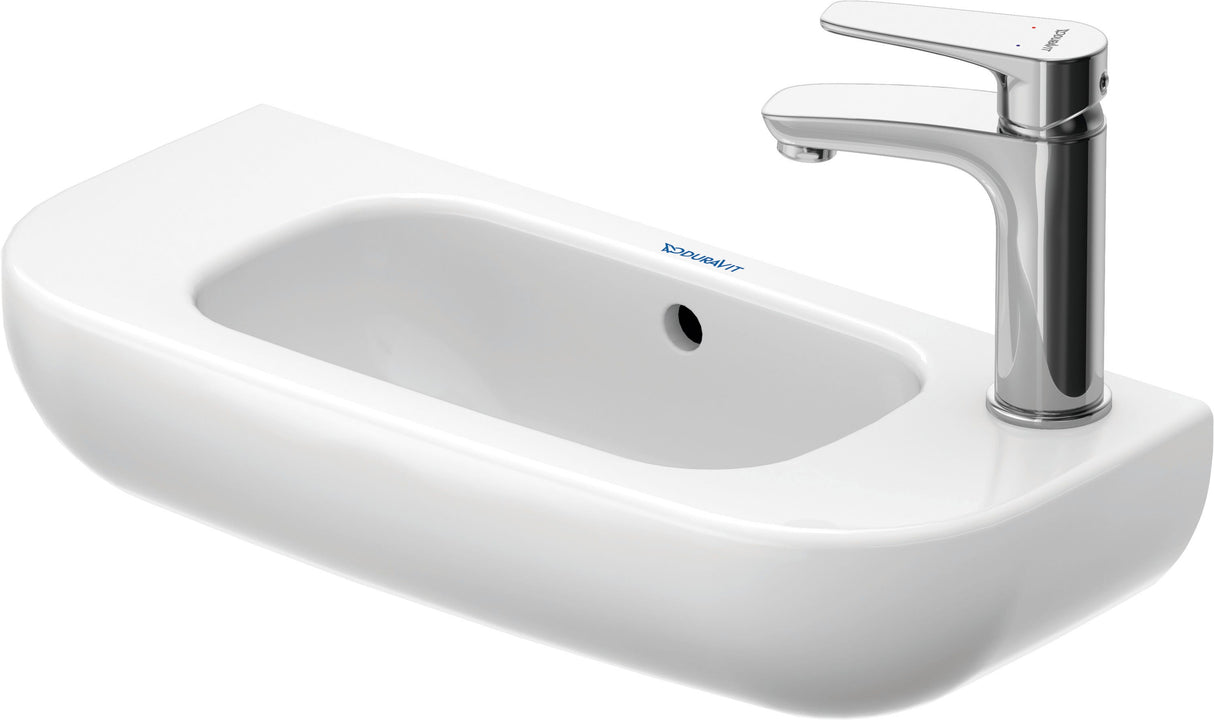 Duravit D-Code Handwaschbecken, weiß, Rechteckig, 1 Waschplatz, mit Überlauf, 500 mm, hängend