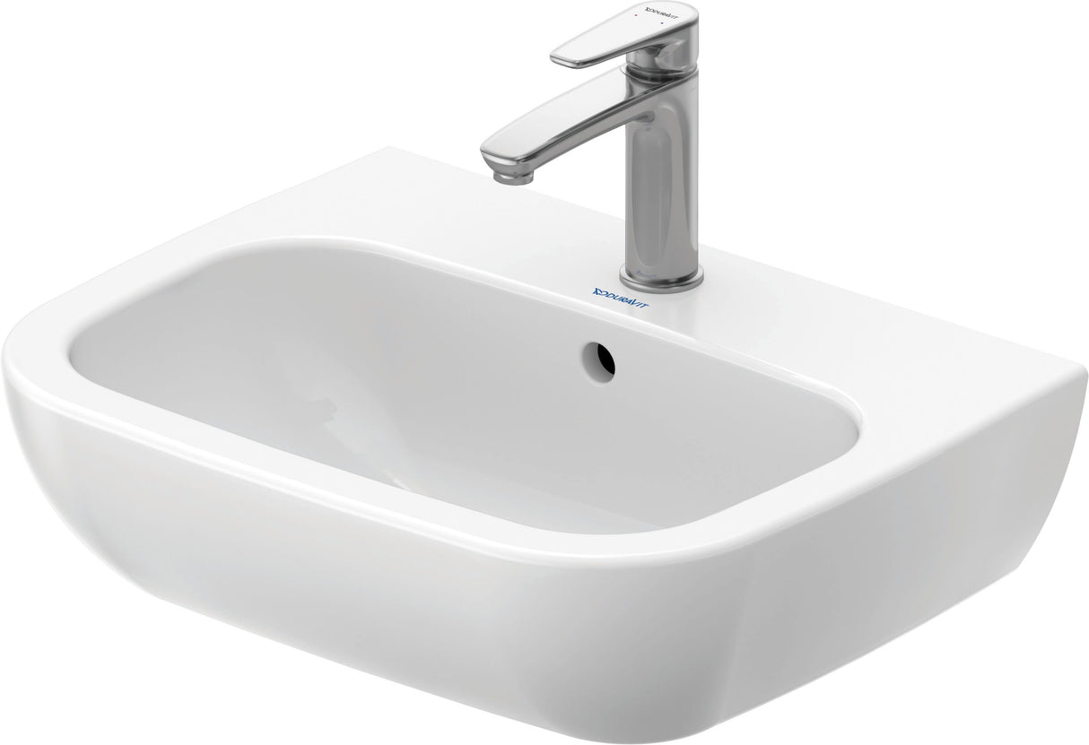 Duravit D-Code Waschtisch, weiß, Keramik, hängend, 1 Waschplatz, mit Überlauf
