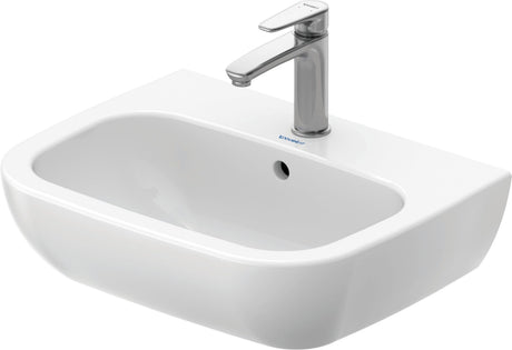 Duravit D-Code Waschtisch, weiß, Keramik, hängend, 1 Waschplatz, mit Überlauf