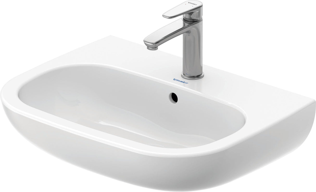 Duravit D-Code Waschtisch, weiß, Keramik, hängend, 1 Waschplatz, mit Überlauf