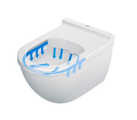 DU Wand-WC Starck 3 540 mm Tiefspüler, rimless, Durafix, weiß