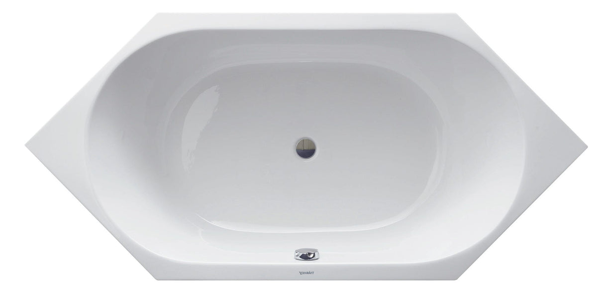 DU D-Code Badew. 6Eck 1900x900 Einbau Rückenschr.2 L/R, Weiß